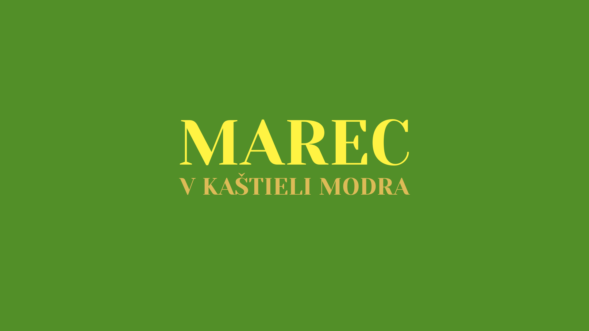 Marec v kaštieli v Modre